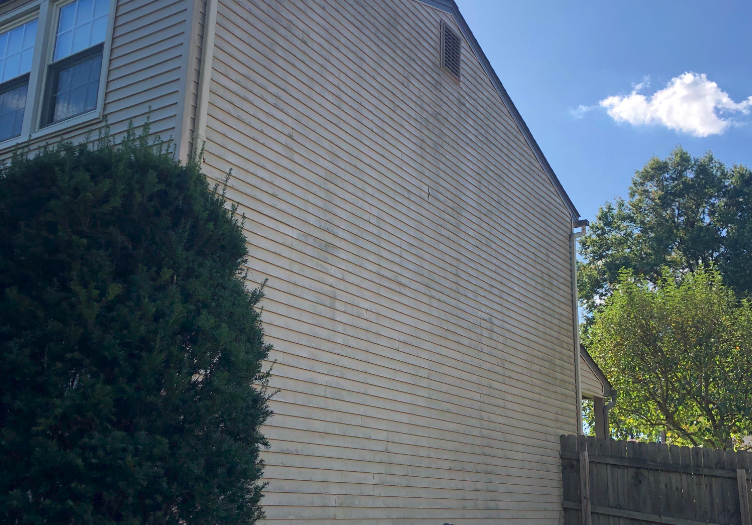 Before image of the side of a house.