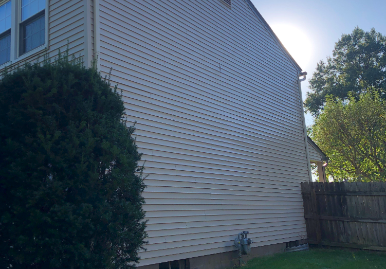 After image of the side of a house.