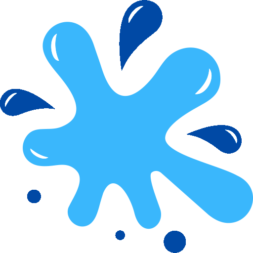 Light and Dark Blue Water Icon Signifying Concrete Stain Removal.