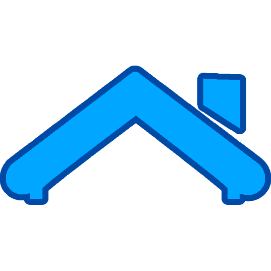 A Roof Icon Signifying Cleaning Methods That Are Safe for Shingles.